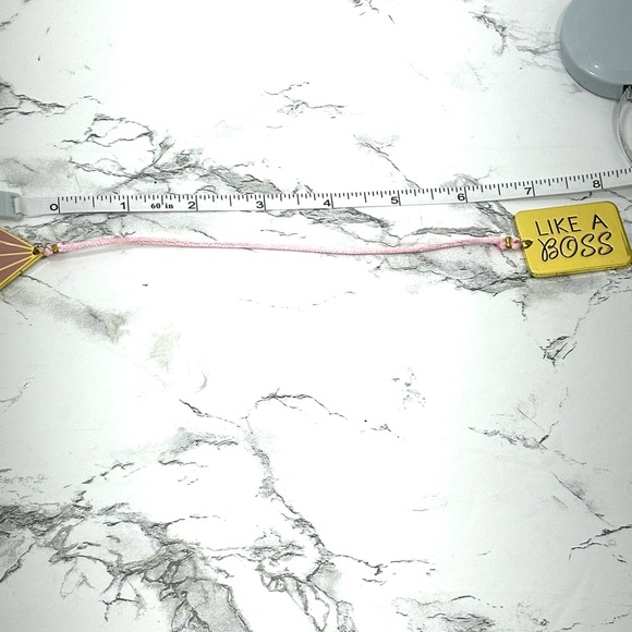 Like a Boss Metal Enamel Charm Diamond Shape Pendant Drop Dangle Bookmark - Picture 5 of 6